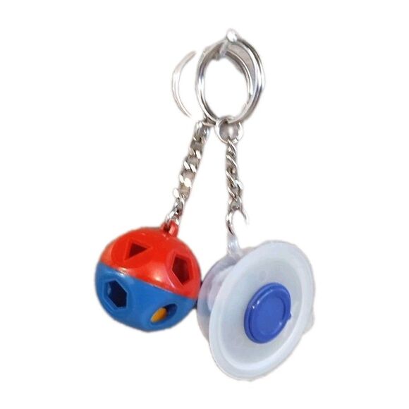 Lot Of 2 Vintage Tupperware Miniature Keychains: Shape-O & Batter Bowl - Picture 3 of 5